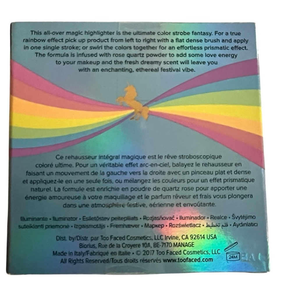 NWT Too Faced Rainbow Strobe Rainbow Effect Highlighter Unicorn Festival Line - Picture 3 of 4